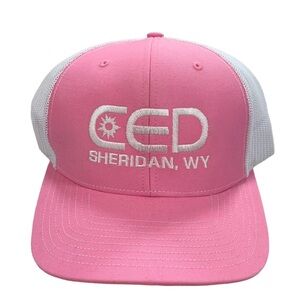 CED Sheridan Wyoming Consolidated Electrical Distributors Pink Snapback Hat